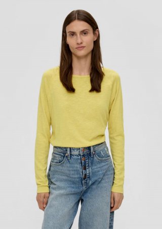 s.Oliver Longsleeve aus Baumwollmix - gelb
