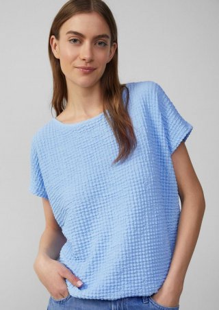 s.Oliver Relaxed-Fit-Shirt in Struktur-Optik - hellblau