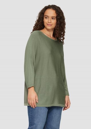 s.Oliver Strickpullover mit Fledermausarm - salbeigrün