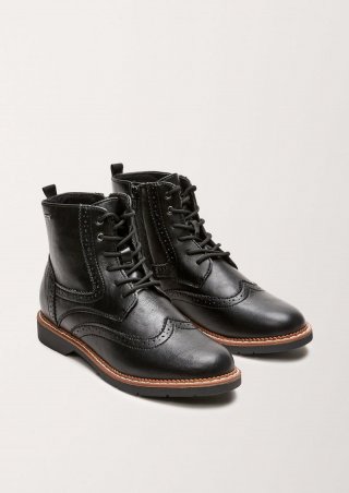 s.Oliver Boots in Lackleder-Optik - schwarz