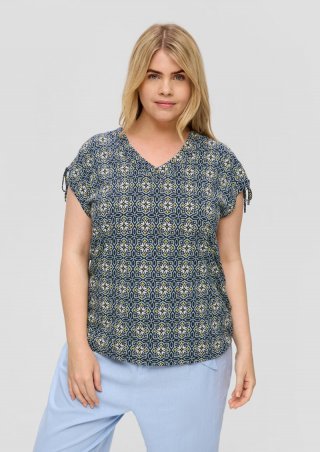 s.Oliver Blusenshirt aus Viskose - tiefblau