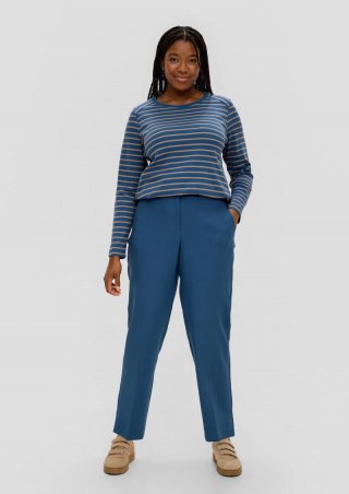s.Oliver Regular: Hose aus Viskosemix - dunkelblau