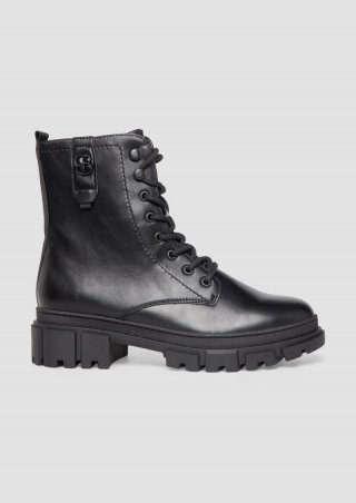 s.Oliver Stiefeletten mit Schnürung und Reißverschluss - schwarz