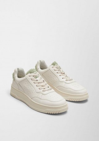 s.Oliver Sneaker mit Plüsch-Detail - ecru