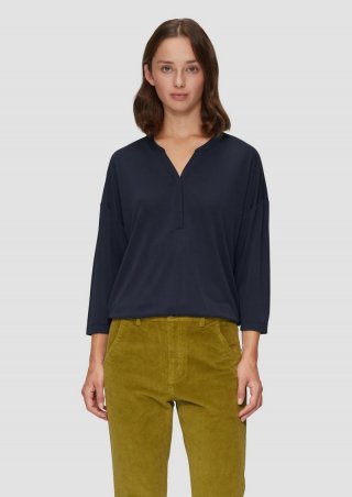 s.Oliver Blusenshirt aus fließendem Modalmix - navy