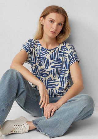 s.Oliver T-Shirt aus Viskosestretch im Relaxed Fit - royalblau