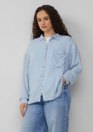 s.Oliver Verkürzte Bluse aus Viskose - hellblau