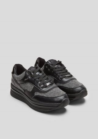 s.Oliver Sneaker im Fabricmix - schwarz