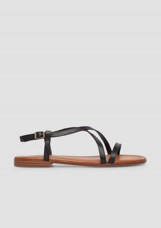 s.Oliver Sandalen aus Leder - schwarz