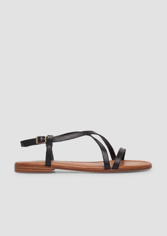 s.Oliver Sandalen aus Leder - schwarz
