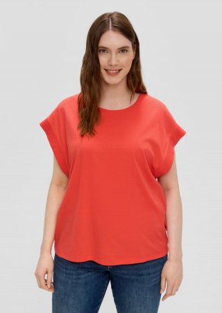 s.Oliver T-Shirt aus reiner Baumwolle - koralle