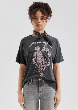s.Oliver Metallica® Band-Shirt mit Wascheffekt - schwarz
