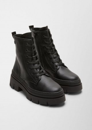 s.Oliver Stiefel mit Schnürung - schwarz