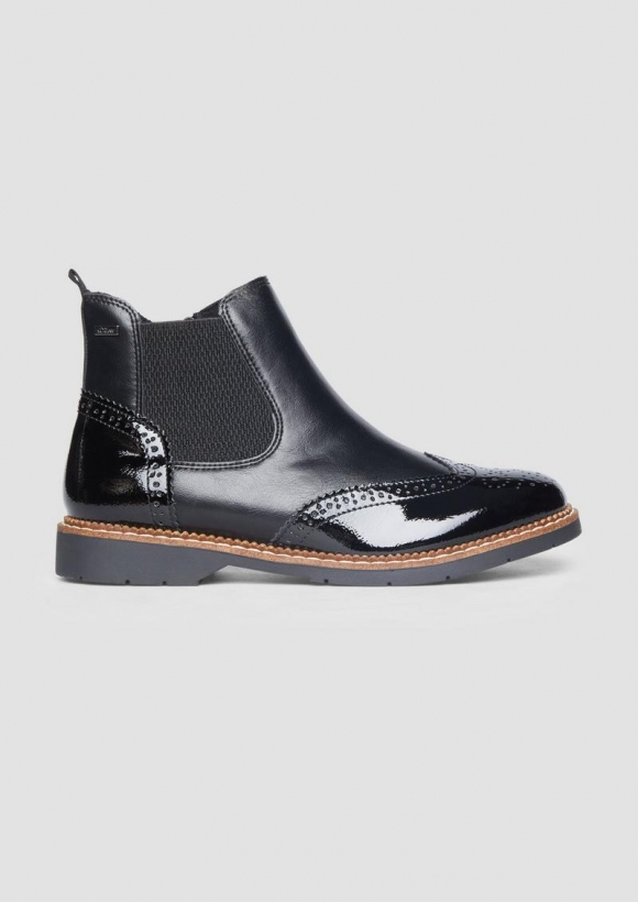 s.Oliver Chelsea-Boots aus Kunstleder - schwarz
