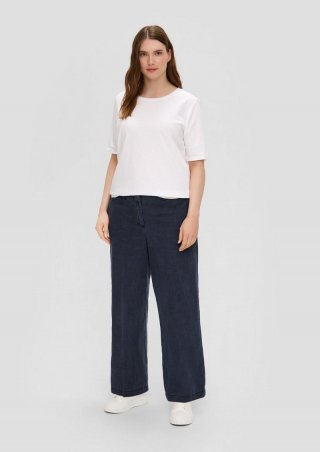 s.Oliver Twillhose mit Elastikbund - navy