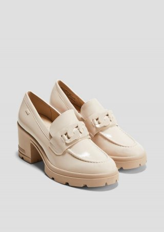s.Oliver Slipper mit Schmuck-Detail - beige