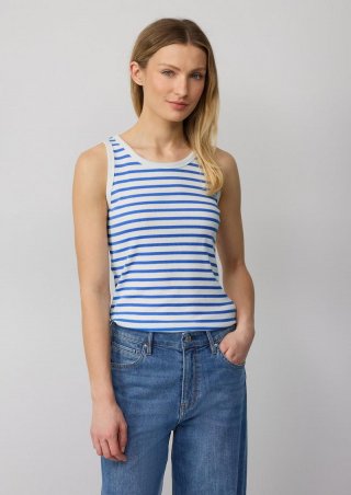 s.Oliver Elastisches Top mit Rippstruktur - royalblau