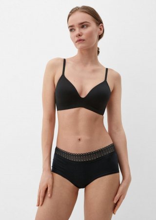 s.Oliver Hipster mit Spitze im 3er-Set - schwarz