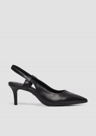 s.Oliver Slingpumps in Glattleder-Optik - schwarz