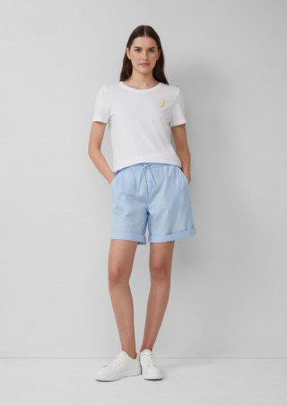 s.Oliver Leichte Relaxed-Fit-Shorts aus Baumwollmix - hellblau
