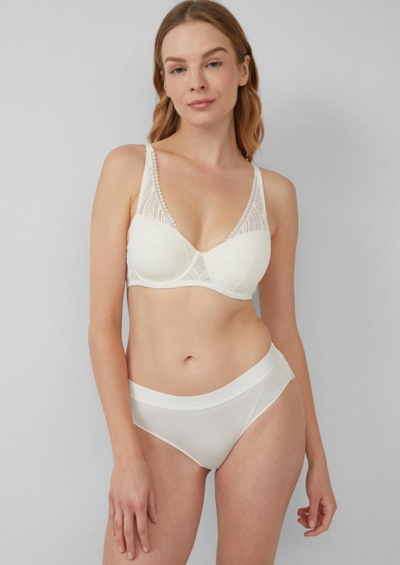 s.Oliver Schalen-BH mit Spitzen-Details - creme