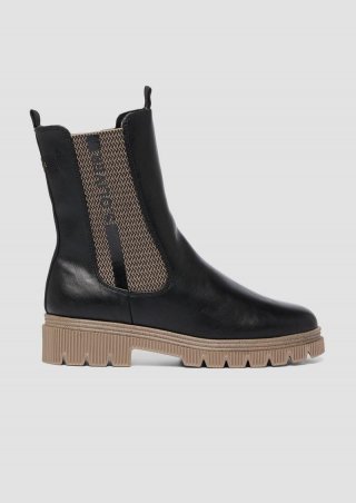 s.Oliver Chelsea-Boots mit Profilsohle - schwarz