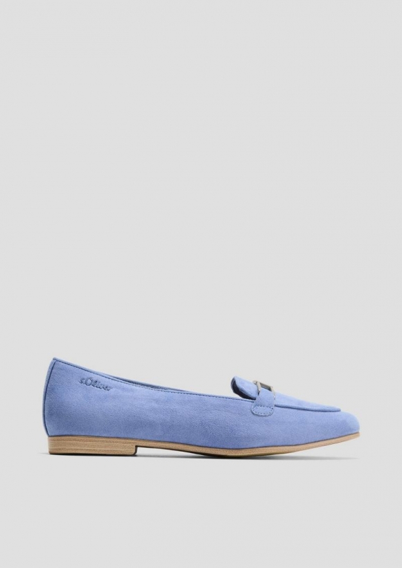 s.Oliver Slipper mit Schmuck-Detail - hellblau