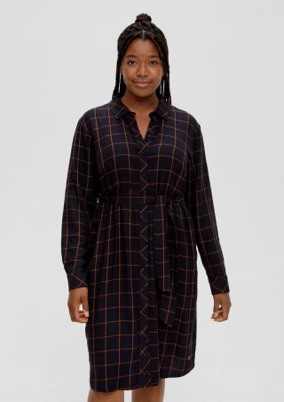 s.Oliver Blusenkleid aus Viskose - navy