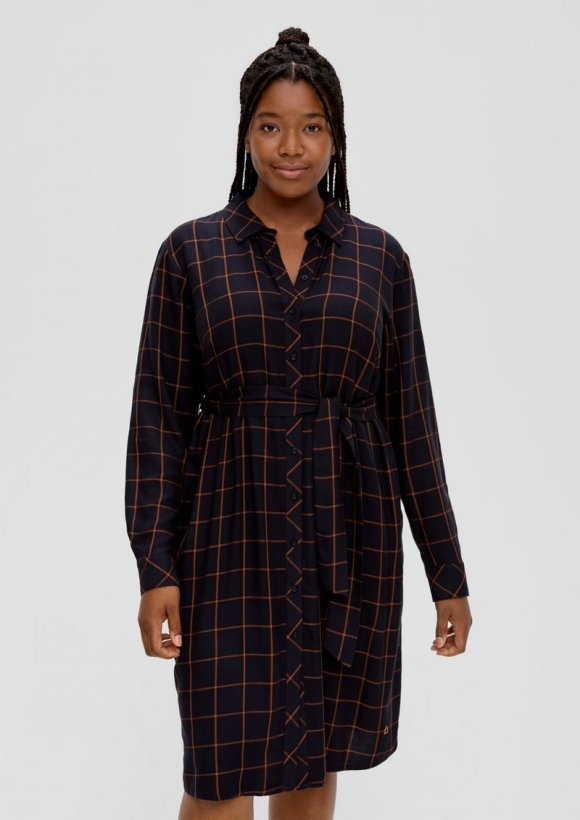 s.Oliver Blusenkleid aus Viskose - navy