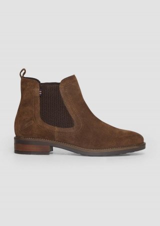 s.Oliver Chelsea-Boots aus Leder - braun