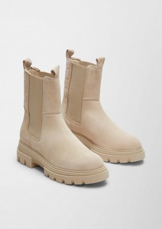 s.Oliver Stiefel aus Rindsleder - beige