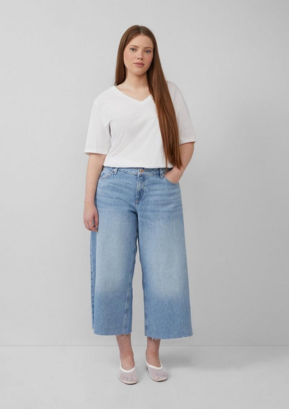 s.Oliver Jeans-Culotte / Slim Fit / High Rise - blau