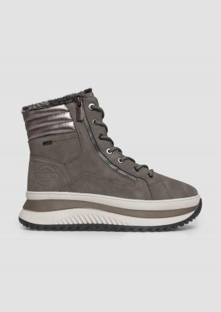 s.Oliver Warm gefütterte Stiefel im sportiven Look - grau