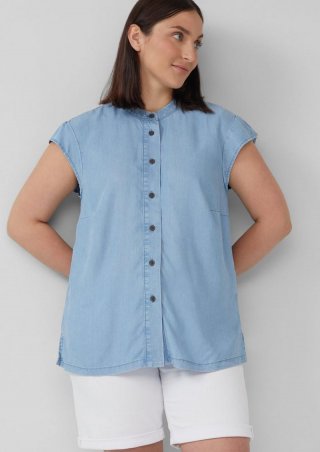s.Oliver Lyocellbluse mit Flügelärmeln - hellblau