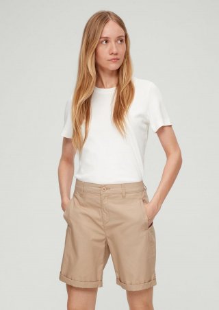 s.Oliver Regular: Shorts aus Lyocellmix - sandstein