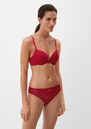 s.Oliver Push Up mit Spitze - preiselbeere