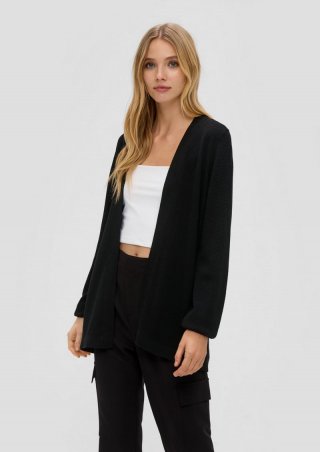 s.Oliver Strickjacke aus Viskosemix - schwarz
