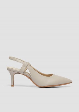 s.Oliver Slingpumps in Glattleder-Optik - beige