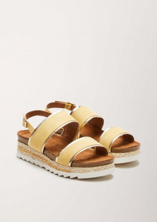 s.Oliver Sandalen mit Plateausohle - gelb
