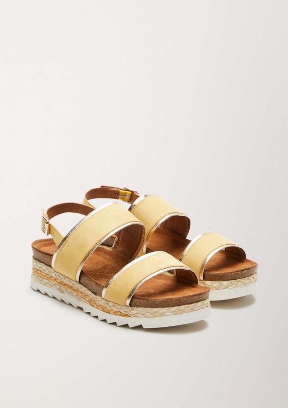 s.Oliver Sandalen mit Plateausohle - gelb