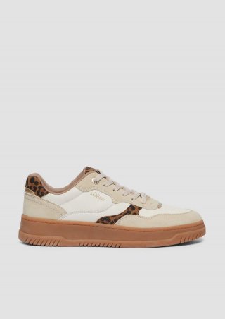 s.Oliver Sneaker mit Kontrast-Detail - beige