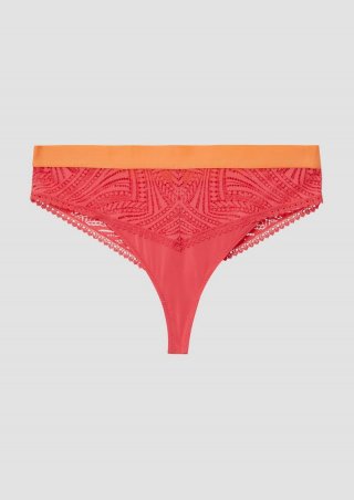 s.Oliver String mit Spitzen-Details - koralle