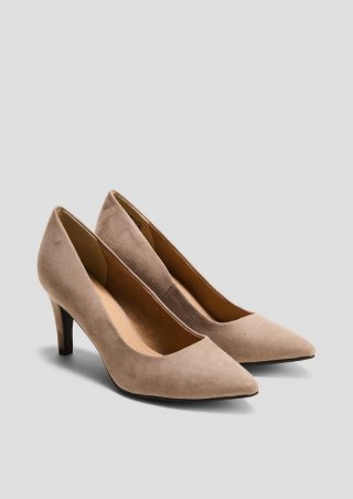 s.Oliver Pumps in Veloursleder-Optik - hellbraun