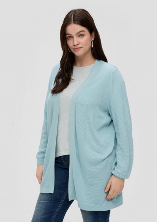 s.Oliver Longcardigan aus Strick - helles türkis