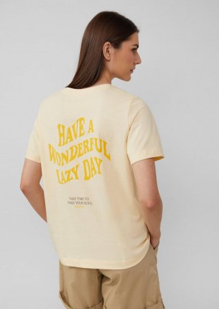 s.Oliver T-Shirt mit Front- und Rückenprint - beige