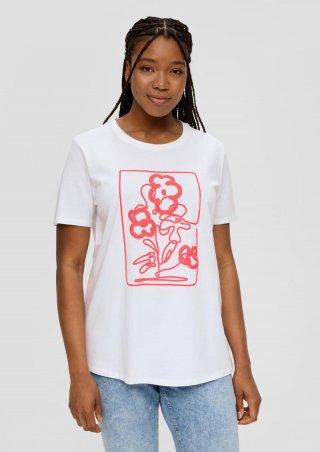 s.Oliver T-Shirt aus Baumwolle - weiß