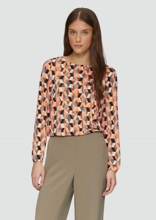 s.Oliver O-Shape-Shirt aus Viskosemix - mango
