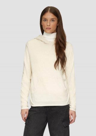 s.Oliver Leichter Hoodie aus Viskose-Jersey - beige
