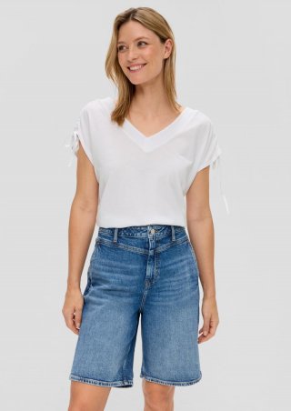 s.Oliver Ärmelloses Shirt mit Bindedetails an der Schulterpartie - weiß