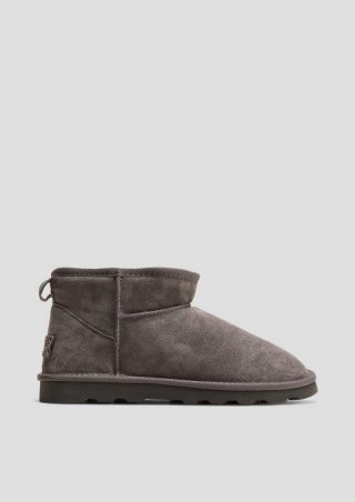s.Oliver Flache Stiefel aus Leder - graphit